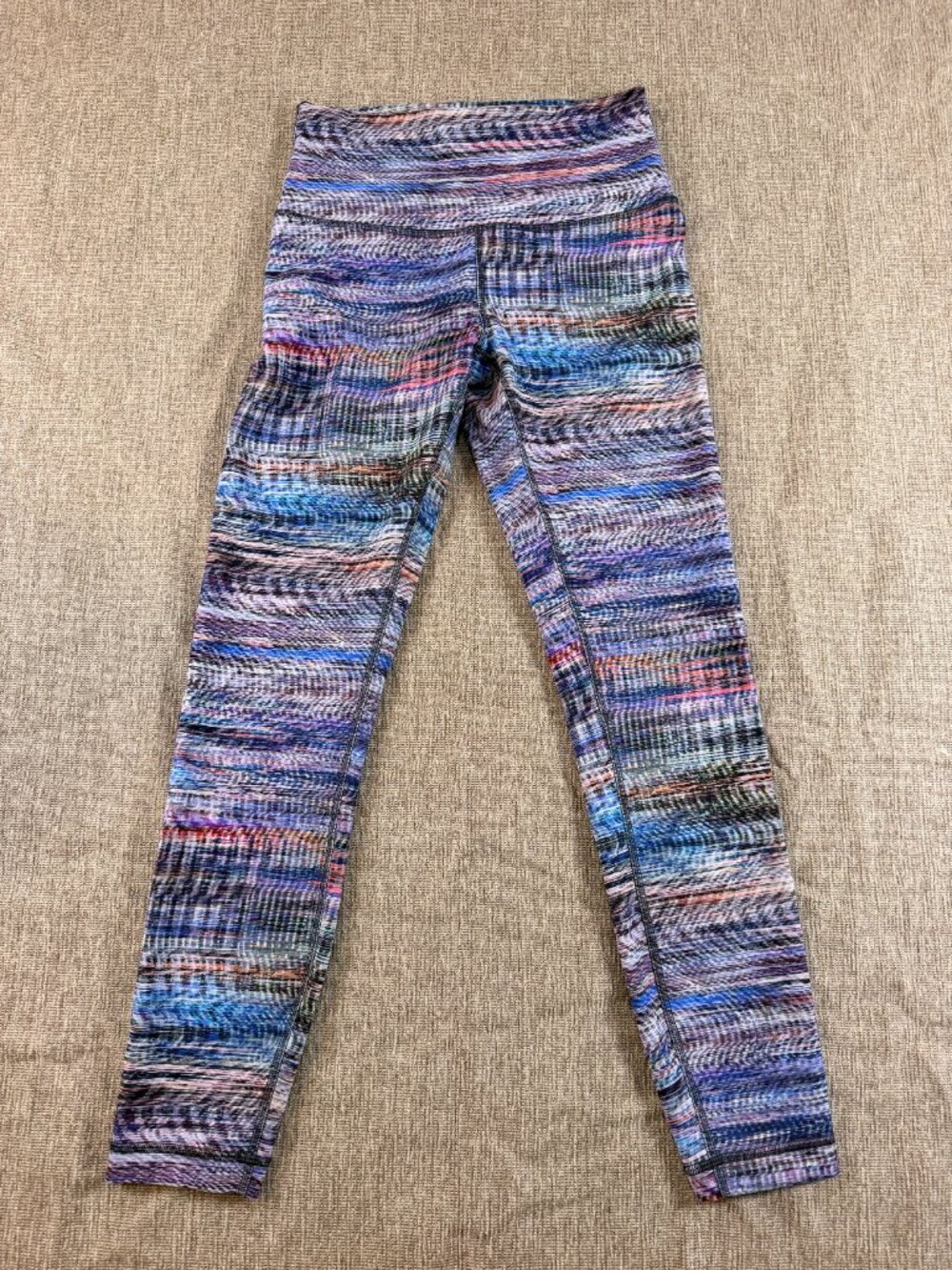 Lululemon, Sz 4 Multi-colored striped leggings